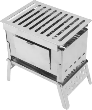 Barbecue Grill Foldable Stainless Steel Folding for Outdoor Camping, Easy to Assemble and Use, for Camping and Backpackers