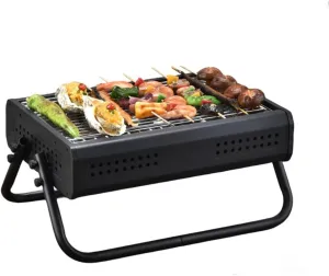 Barbecue Skewers Outdoor Barbecue Grills Camping Foldable Portable Barbecue Grills (Argento 44 * 30 * 22.5cm)