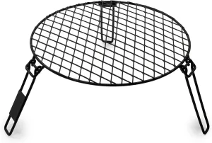Barebones Barebones Fire Pit Grill Grate - Circular, Camping Grill Grate - Foldable Fire Pit and Campfire Grate Over Fire Pit