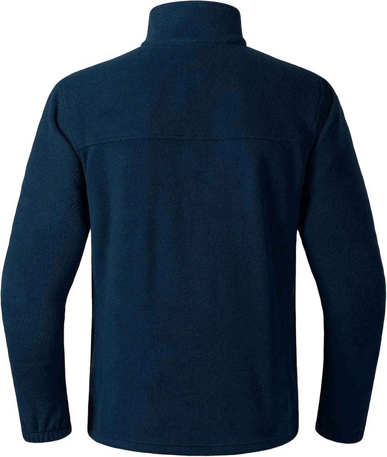 BASSDASH AllDay Men’s Full Zip Fleece Jacket Soft Sweatshirt Breathable Mid-Weight Polar Fleece Winter Coat with Pockets