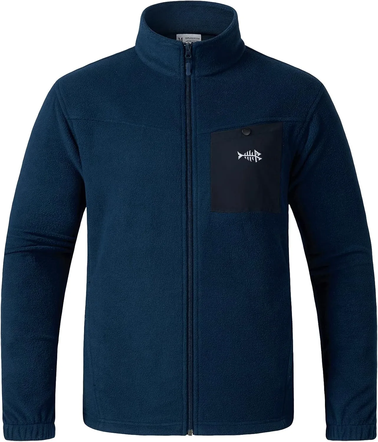BASSDASH AllDay Men’s Full Zip Fleece Jacket Soft Sweatshirt Breathable Mid-Weight Polar Fleece Winter Coat with Pockets