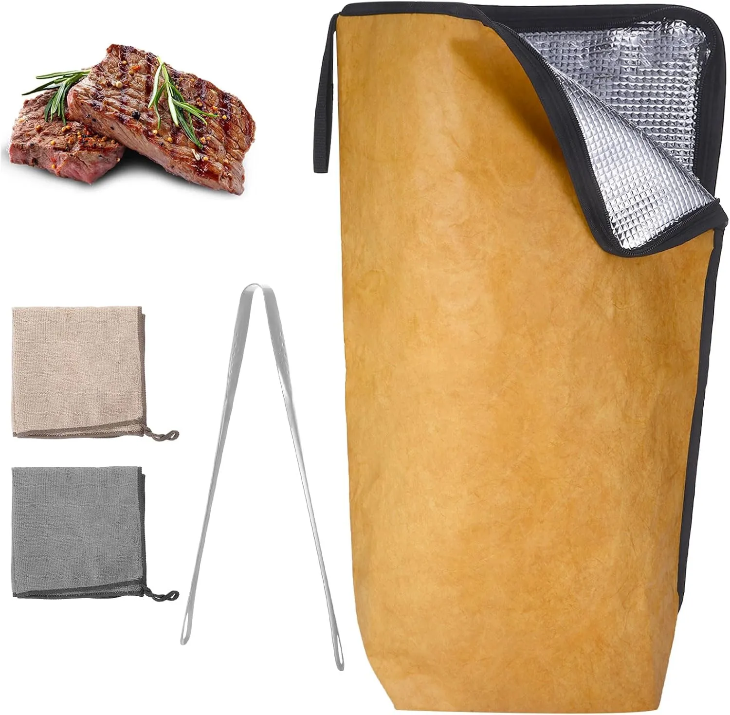 BBQ Blanket for Resting Meat, Reusuable Brisket Blanket, Foldable Washable Griddle Accessories for Resting Meat Smoking Accessories BBQ Grill Accessories for Brisket Beef Pork Shoulders Turkeys