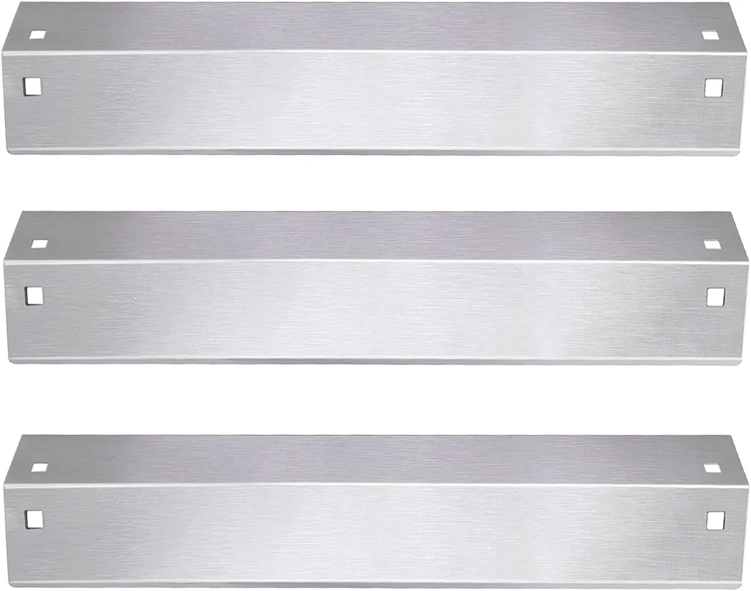 BBQ-Element Heat Plates Shields Compatible for Char griller 5050, 5650, 3001, 5072 Grill, 3-Pack Stainless Steel Heat Tent Burner Cover Flame Tamers for Chargriller Duo 5050, King Griller 3008