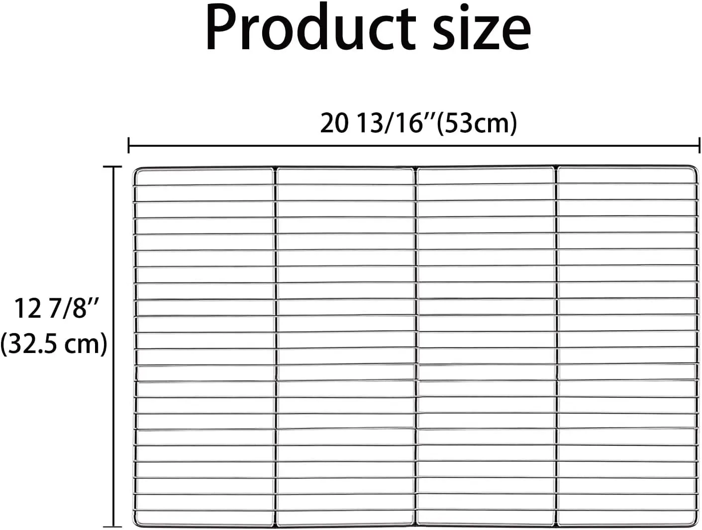 BBQ Grill Grates Replacement, Stainless Steel Barbecue Wire Mesh, Multifunction Cooking Grate for Outdoor Grill 2 Pack （20 13/16''*12 7/8''）