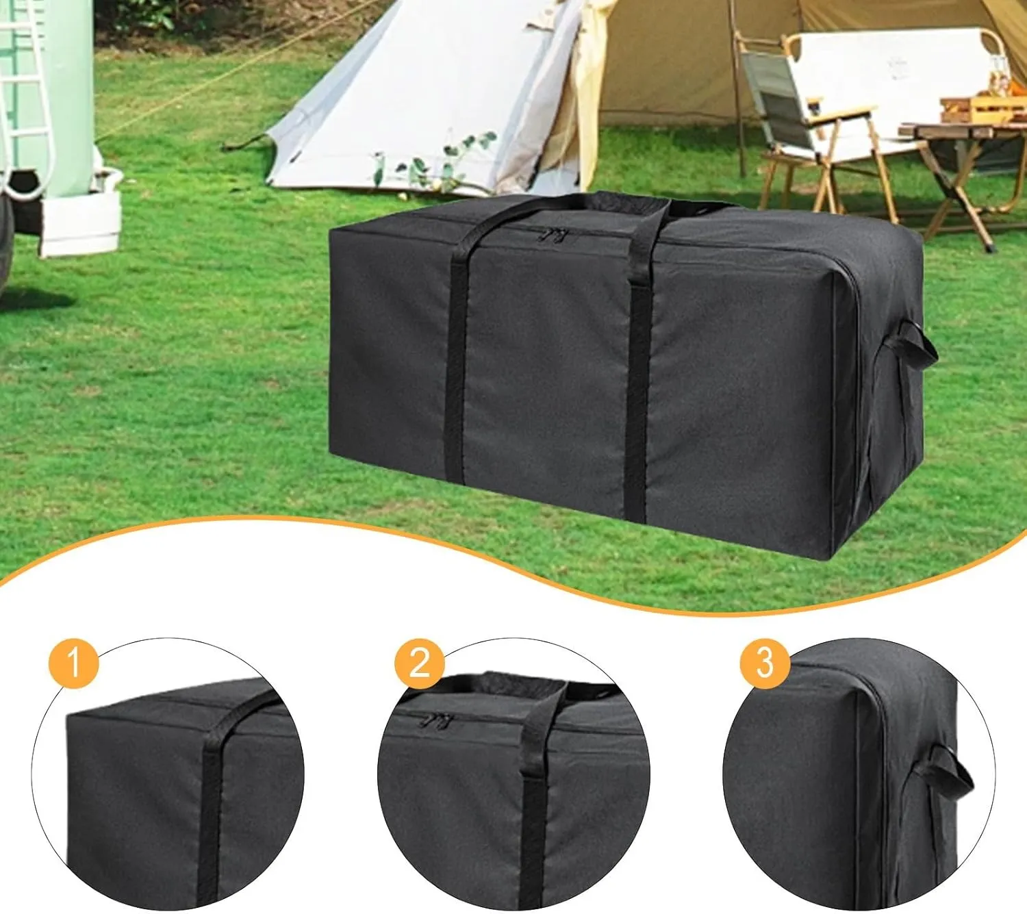 BBQ Grill Storage Bag Portable Pouch Large Grill Utensil Bag Handbag for Picnic Outdoor Cooking Travelling Hiking Camping, XL