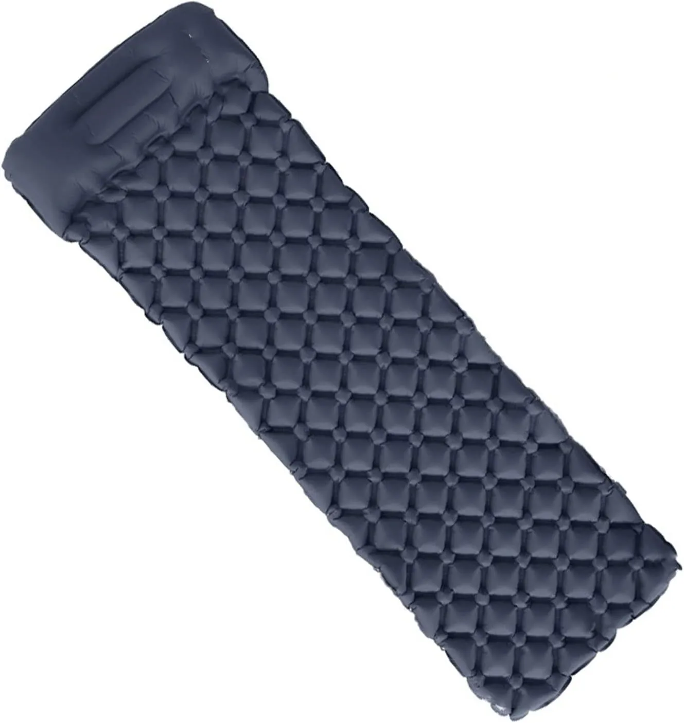 Beach Blankets Outdoor Camping Sleeping Pad Folding Sleep Mat Beach Inflat Mattress with Pillows Ultralight Air Mat Travel Hiking(Black)