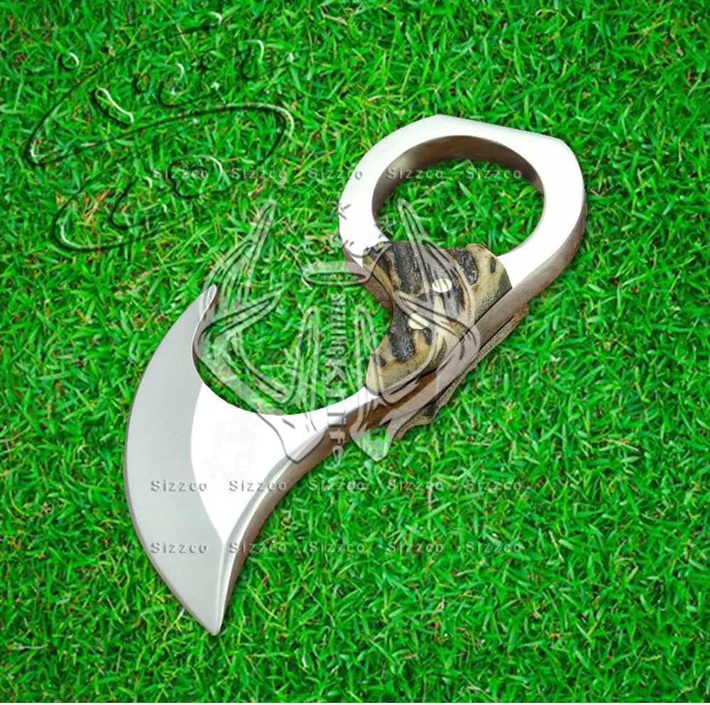 Beautiful Handmade 4" Miniature Stag Antler D2 Steel Blade Hunting Camping Knife – Best Gift for Anniversary, Birthday, Christmas for Him/Her