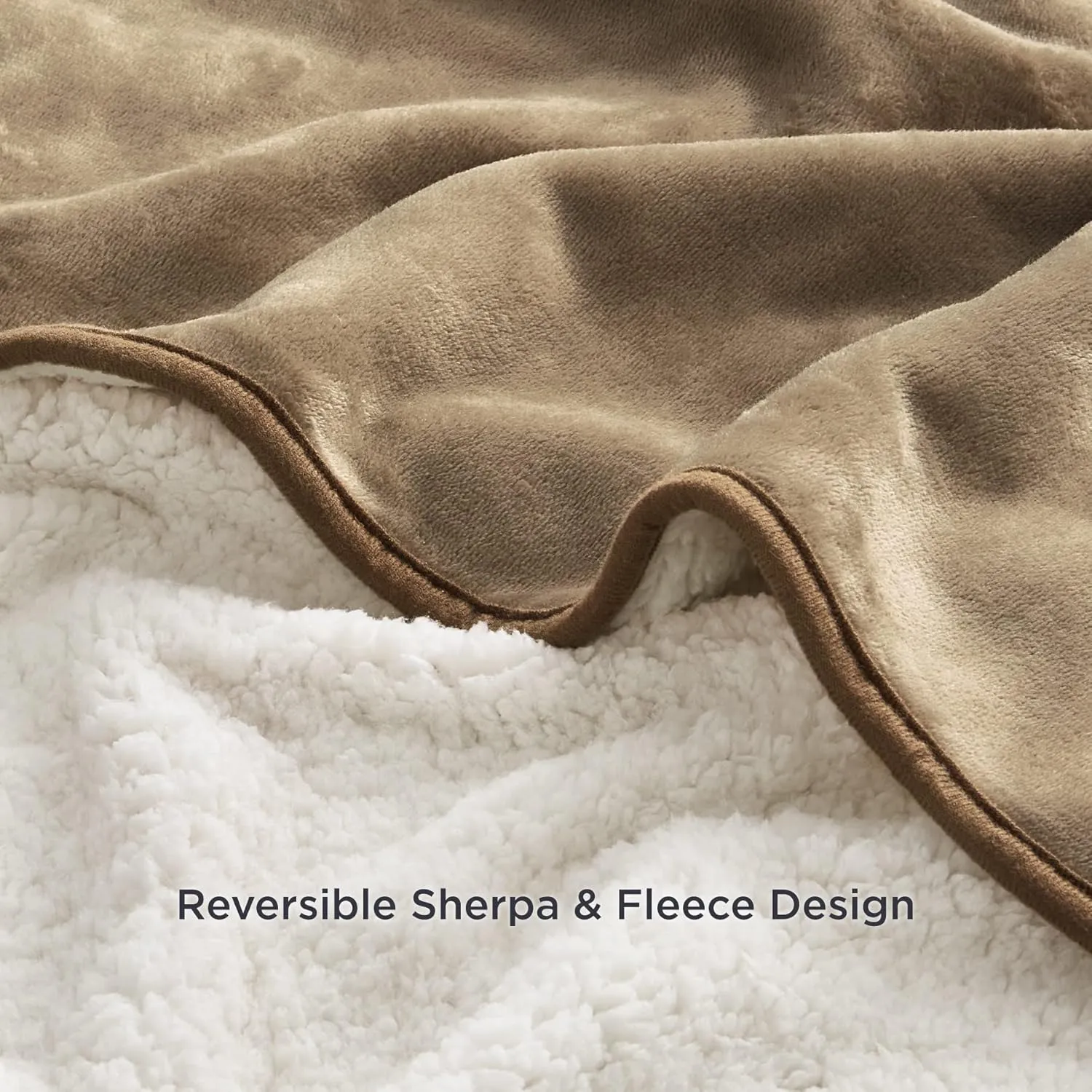 Bedsure Waterproof Dog Blankets for Extra Large Dogs - XL Cat Blanket Washable for Couch Protection, Sherpa Fleece Puppy Blanket, Soft Plush Reversible Throw Furniture Protector, 50"x60", Camel