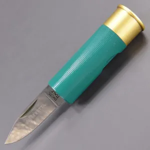 Beretta Shotgun Shell Stainless Steel Hunting Pocket Folding Knife, Green