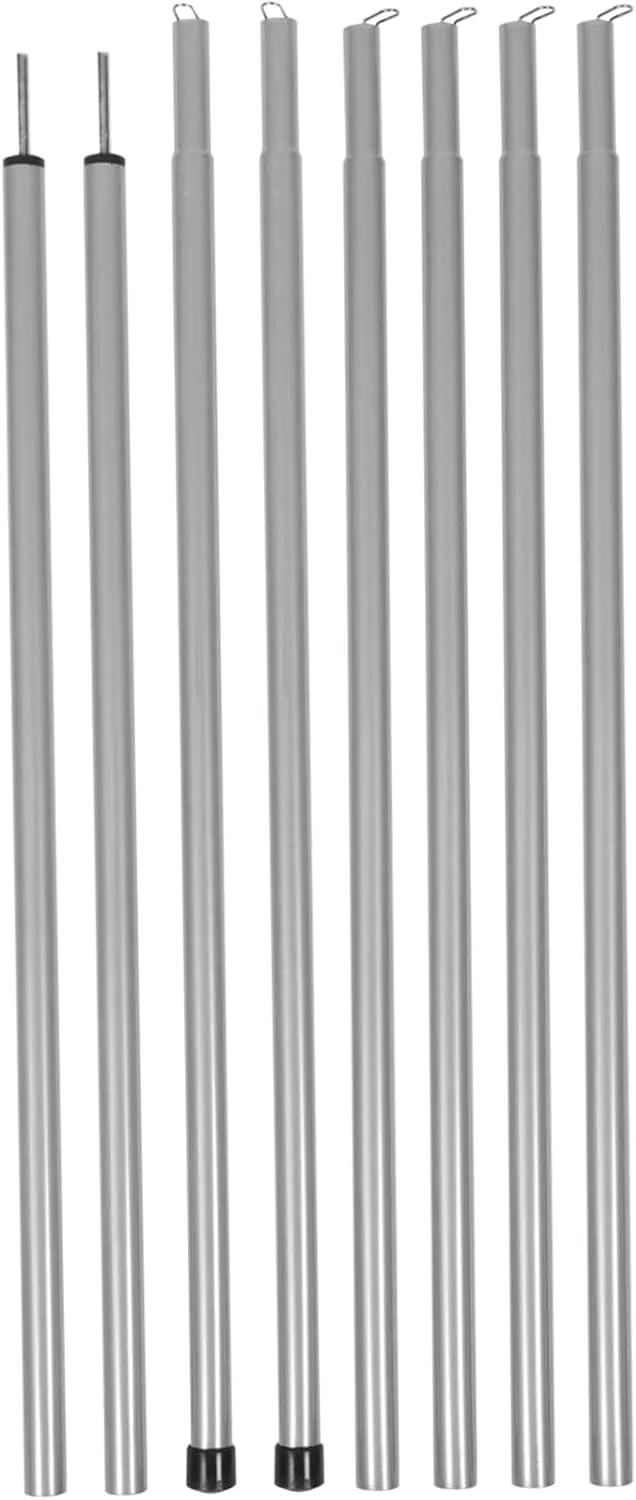 BESPORTBLE 8pcs Metal Tent Pole Kit Replacement Tent Rod for Tarp Sturdy Camping Accessories