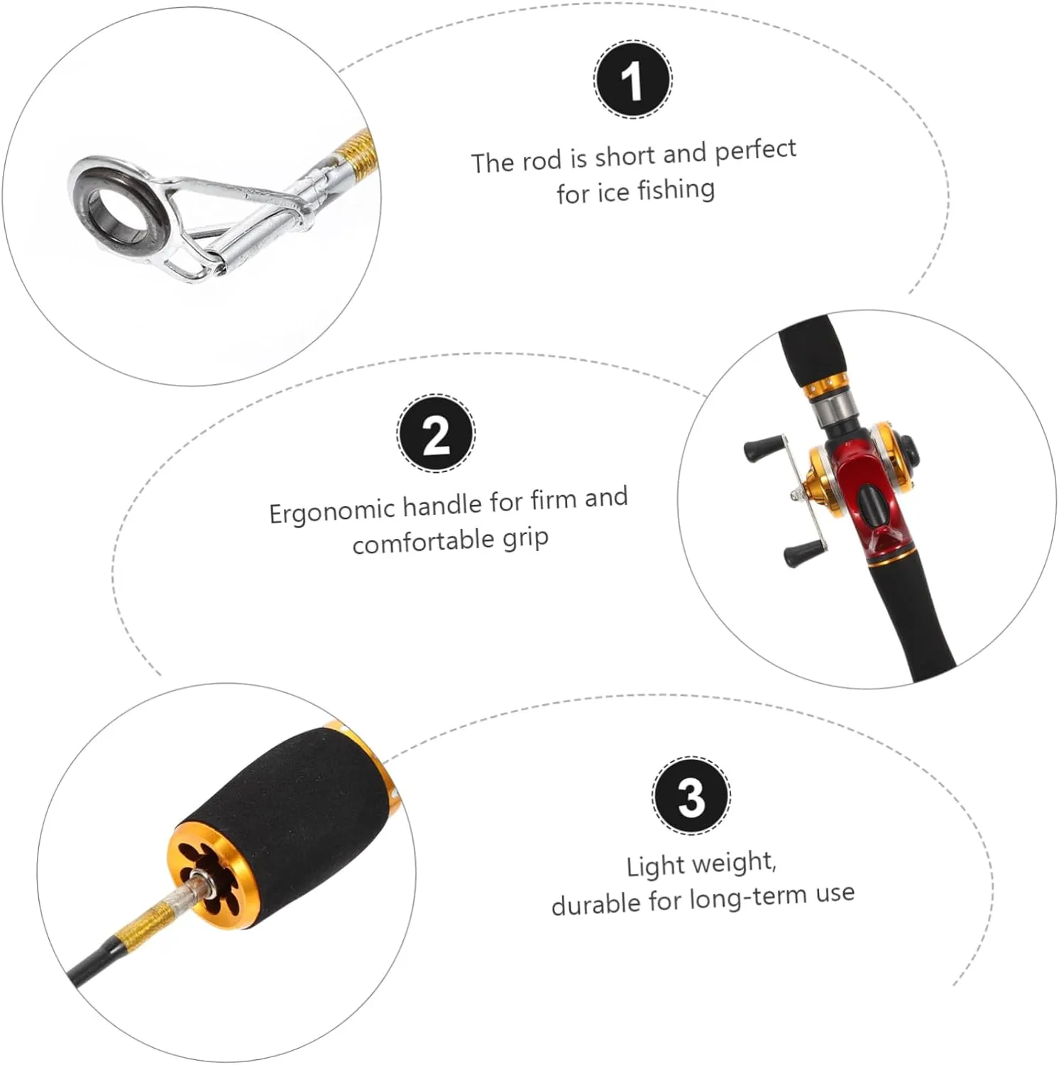 BESPORTBLE Ice Fishing Rod Bracket Travel Fishing Rod Racks Tackle Sea Fishing Lures Fishing Gear Starter Feeder