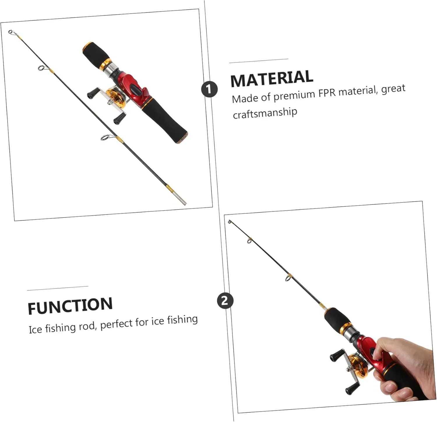 BESPORTBLE Ice Fishing Rod Bracket Travel Fishing Rod Racks Tackle Sea Fishing Lures Fishing Gear Starter Feeder
