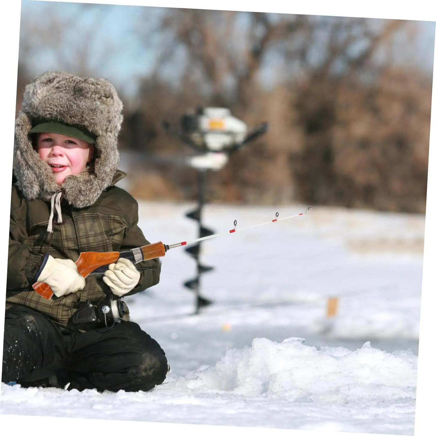 BESPORTBLE Ice Fishing Rod Telescopic Telescoping Fishing Pole Winter Fishing Accessory Lightweight Fishing Tool
