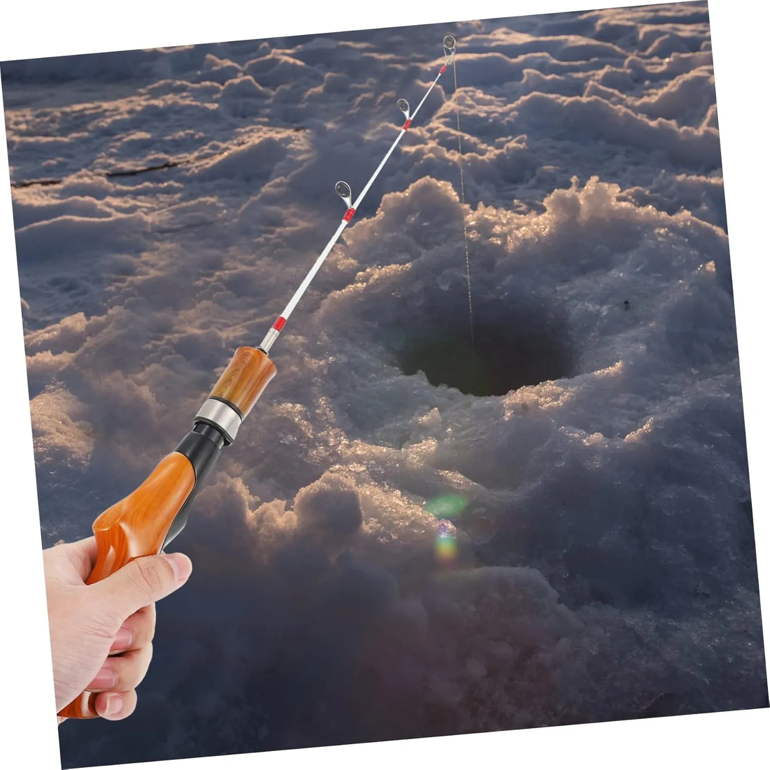 BESPORTBLE Ice Fishing Rod Telescopic Telescoping Fishing Pole Winter Fishing Accessory Lightweight Fishing Tool