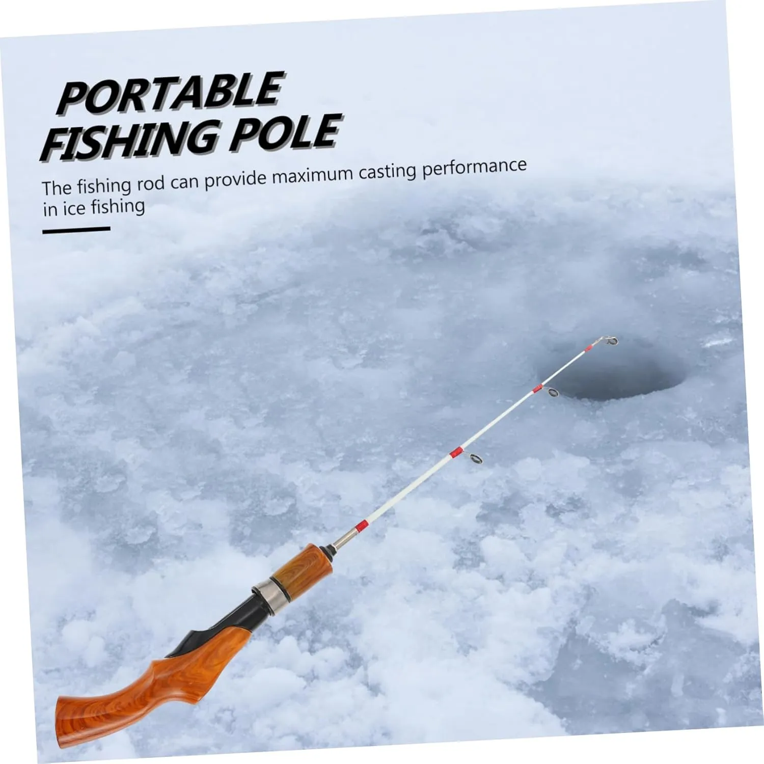 BESPORTBLE Ice Fishing Rod Telescopic Telescoping Fishing Pole Winter Fishing Accessory Lightweight Fishing Tool