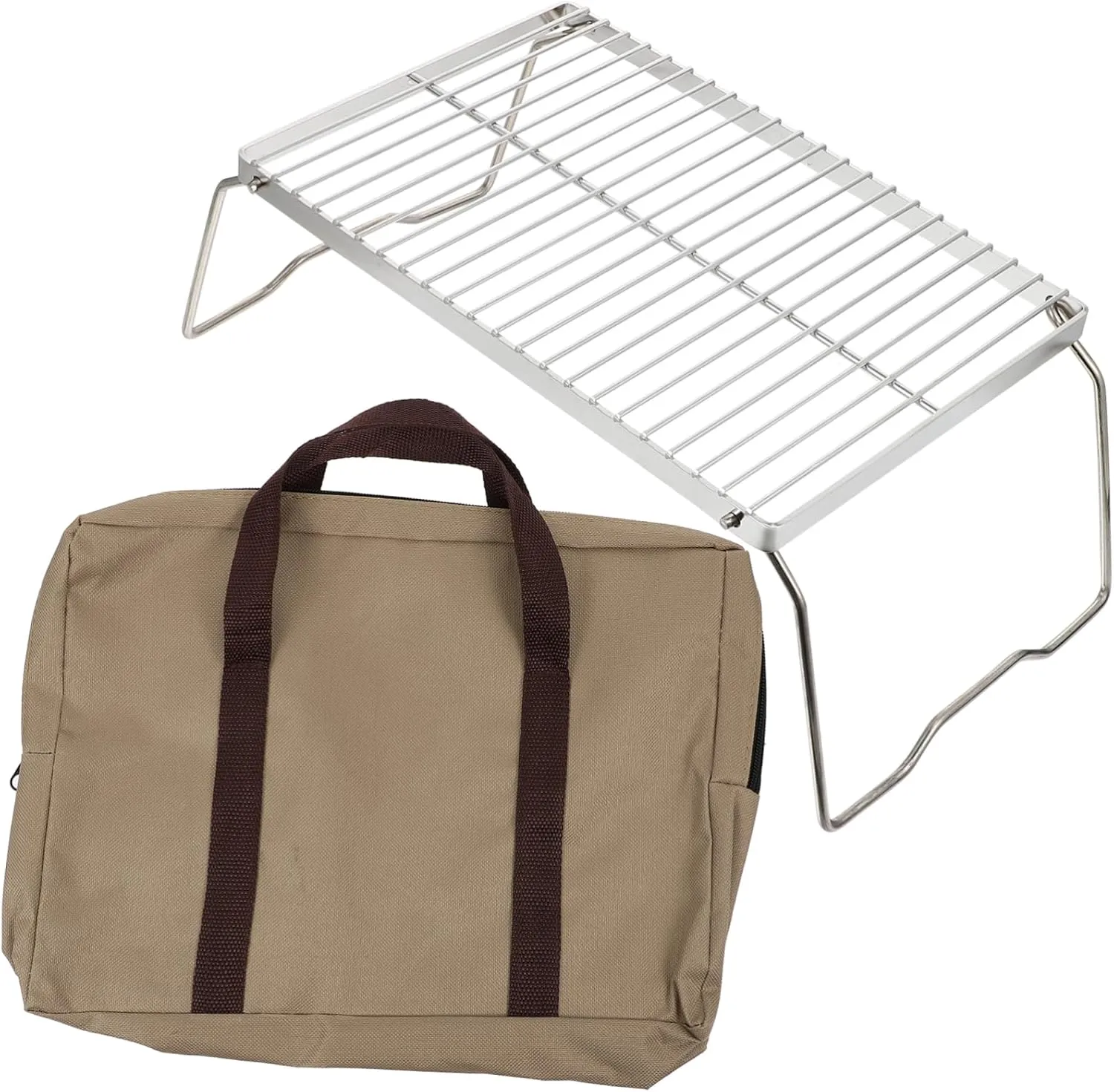BESPORTBLE Portable Barbecue Grill Stainless Steel Folding Camping Grill Easy Storage Outdoor Bbq