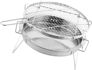 BESPORTBLE Portable Bbq Grill Folding Barbecue Grill Stainless Steel Rack Compact and Easy to Use for Outdoor Activities