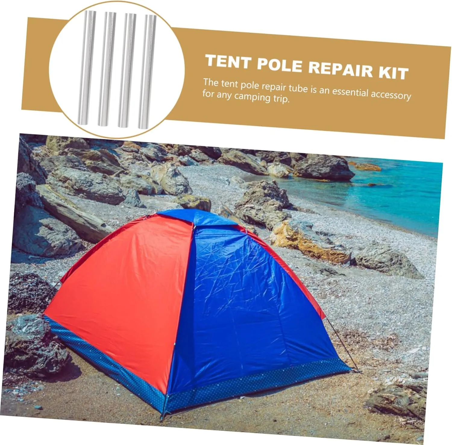 BESPORTBLE Tent Pole Re Pipe Tent Re Outdoor Tent Tube Tent Pole Connectors Tent Parts Replacement Poles Camping