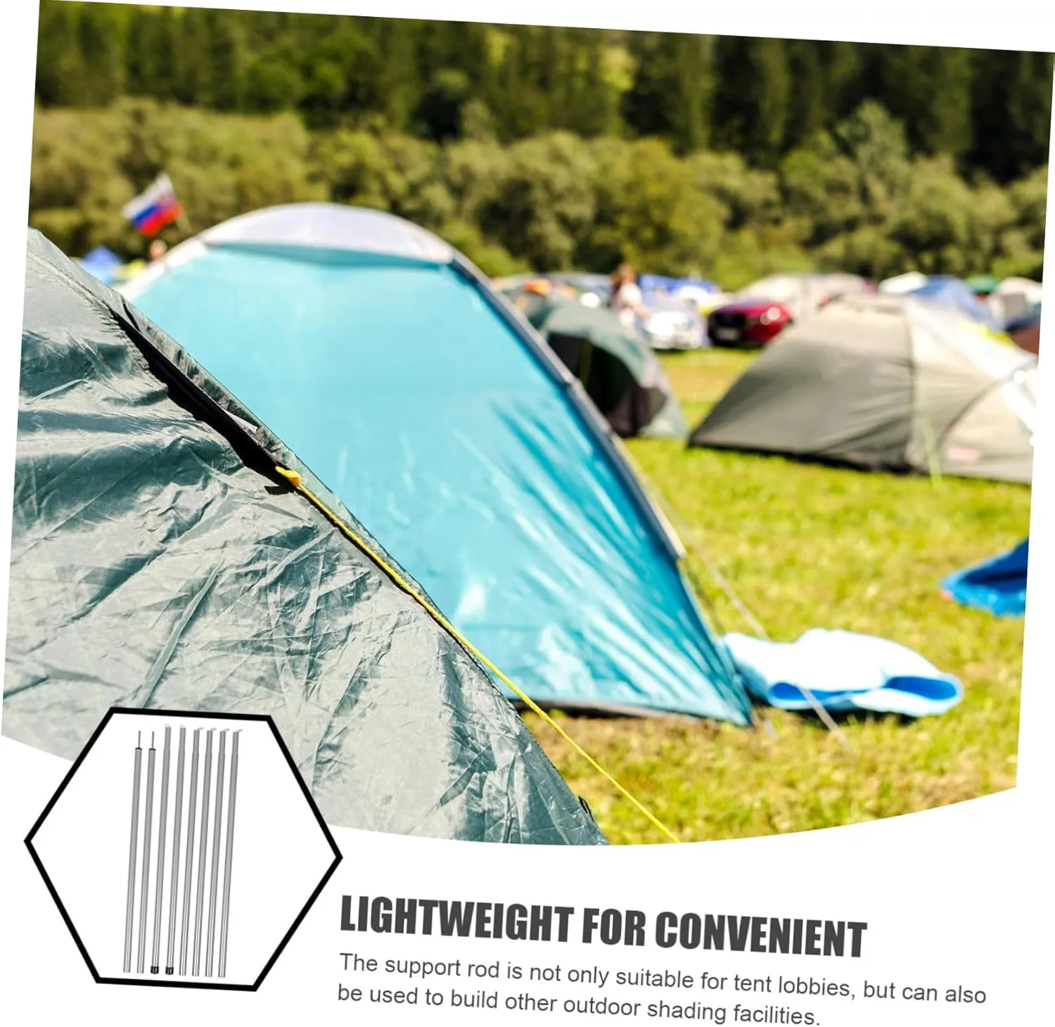 BESPORTBLE Tent Stand Tents Adjustable Tent Poles Camping Tent Poles Tarp Poles Camping Tent Rod Tent Frame Tent