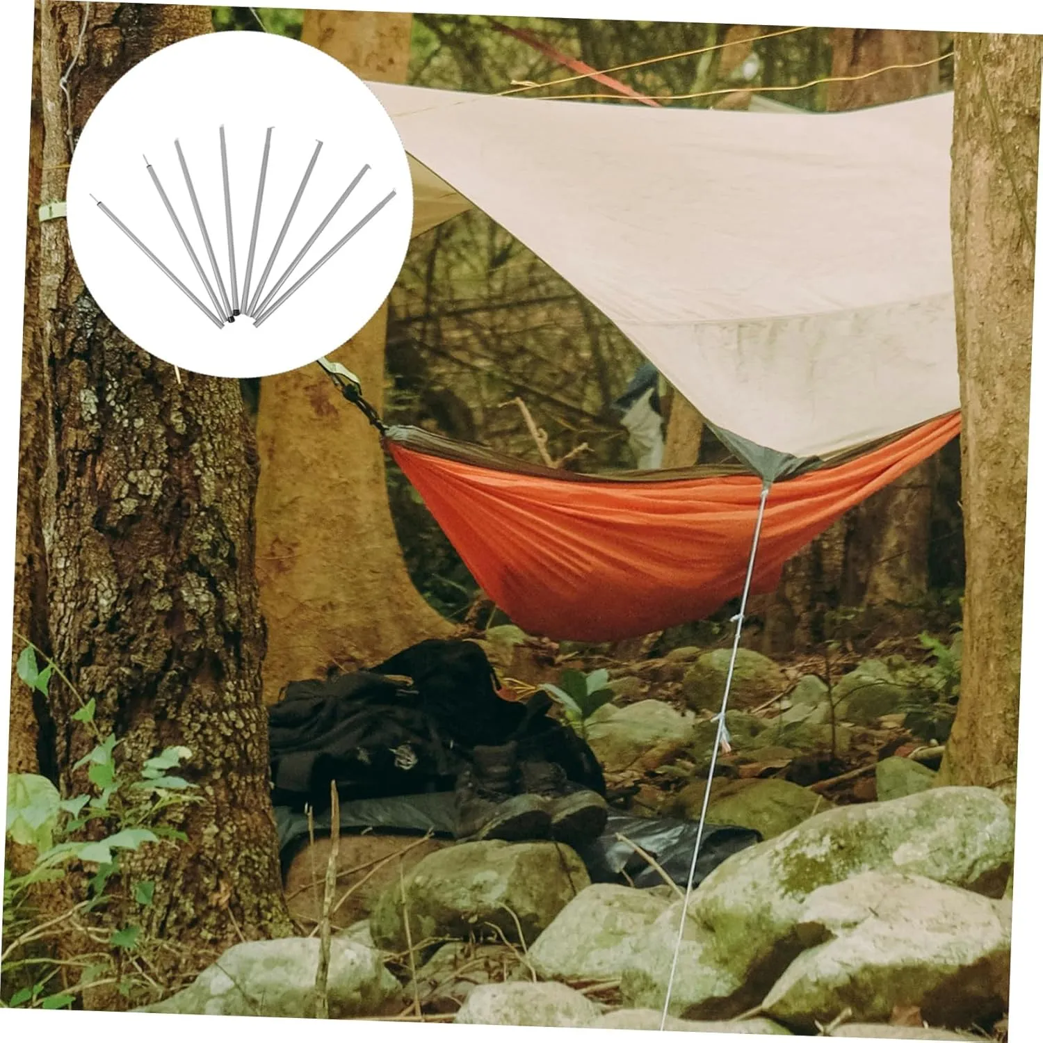 BESPORTBLE Tent Stand Tents Adjustable Tent Poles Camping Tent Poles Tarp Poles Camping Tent Rod Tent Frame Tent