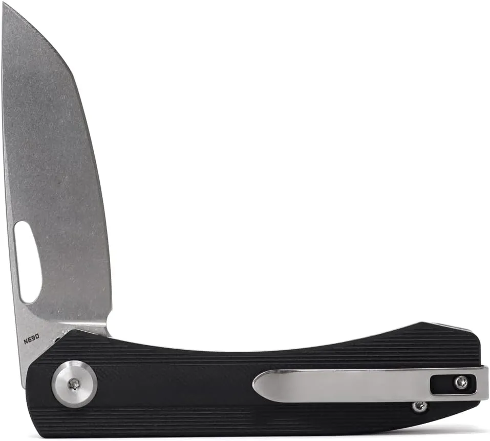 BESTECH KNIVES BANDIT - EDC Folding Pocket Knife - Linerlock, G10 or Micarta Scales, N690 Steel Blade, Kaviso Exclusive (Black G10)