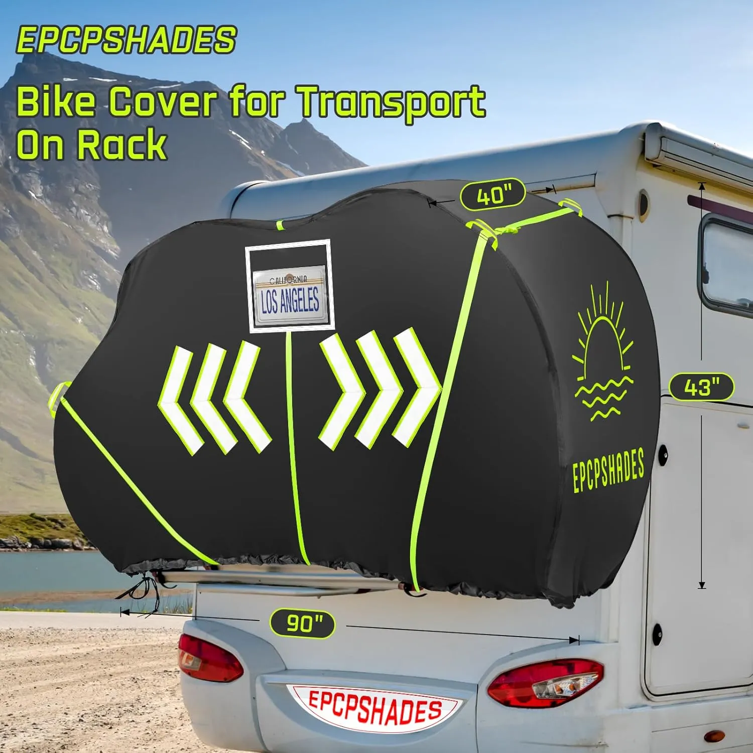 Bike Cover for Outside Storage, 600D Oxford 2 Bike Waterproof Bicycle Cover with PU Coating, Anti Dust rain Snow and UV Protection Covers for E-bike Mountain bike Road bike, Black