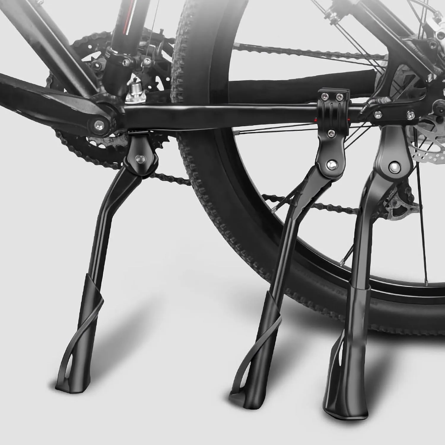 Bike Kickstand for Haibike Trekking 7.0, Aluminum Adjustable Kickstand Foot Side Stand Suppor Rear Side Bicycle Stand with Non-Slip Rubber Foot,A