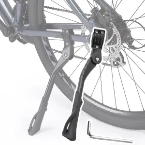 Bike Kickstand for Haibike Trekking 7.0, Aluminum Adjustable Kickstand Foot Side Stand Suppor Rear Side Bicycle Stand with Non-Slip Rubber Foot,A