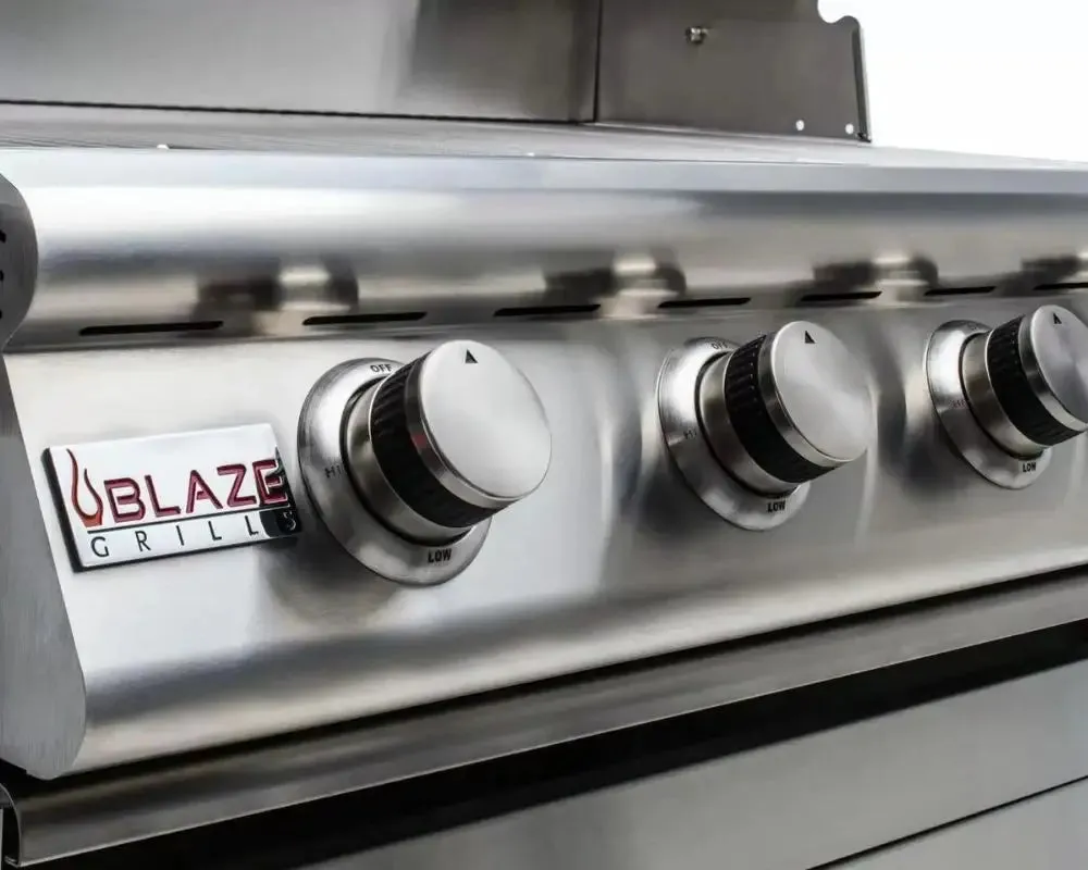 Blaze 6-Foot Stainless Steel BBQ Island with Prelude 4-Burner Gas Grill Head