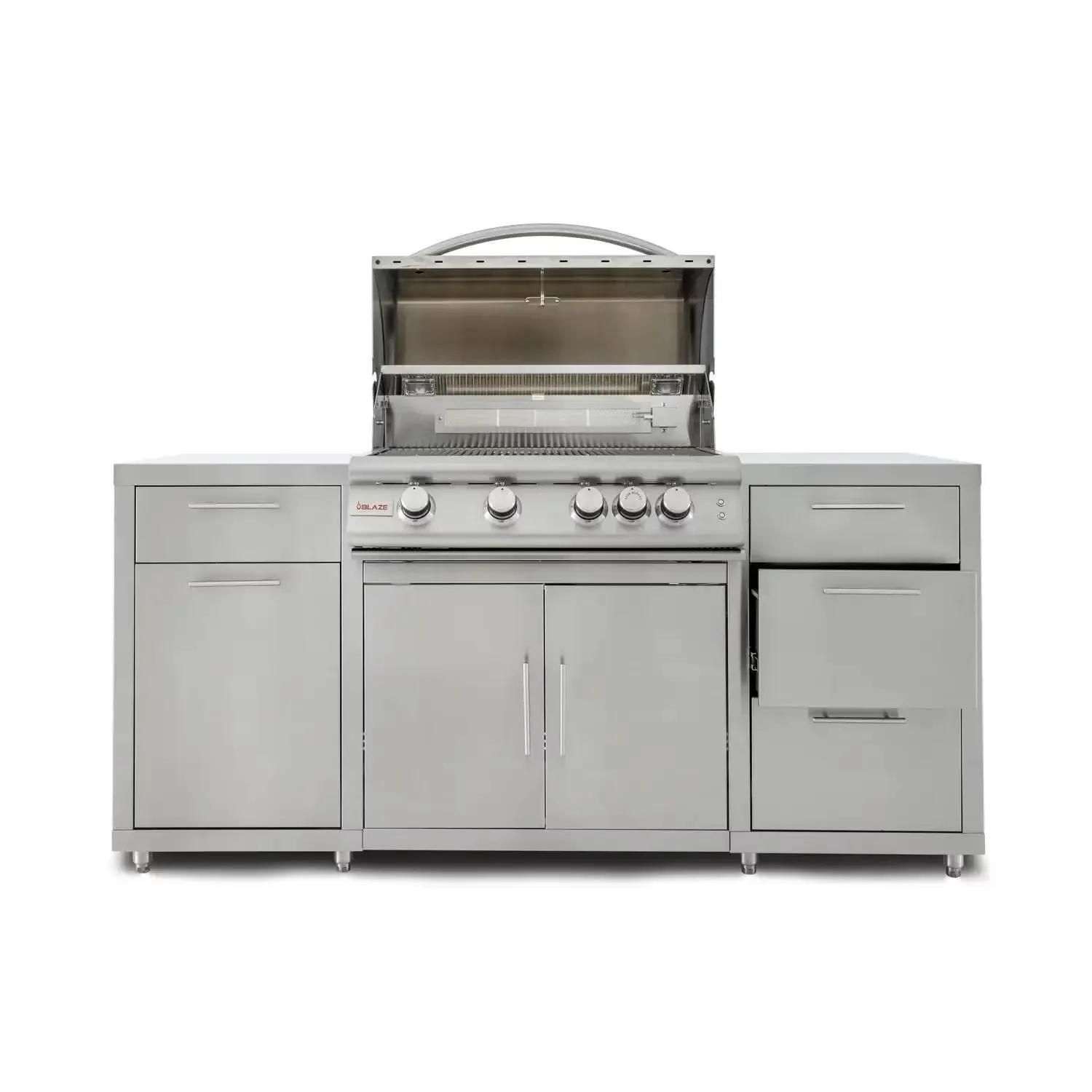 Blaze 6-Foot Stainless Steel BBQ Island with Premium LTE 4-Burner Grill Head