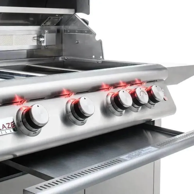 Blaze Grills Premium LTE 32” 4-Burner Gas Grill with Rear Burner and Built-In Lights