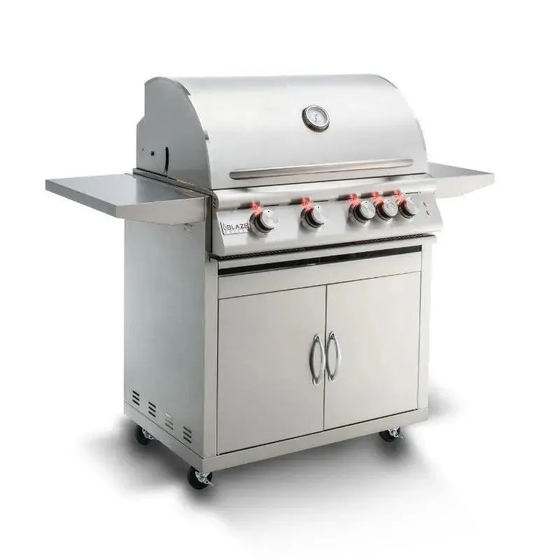 Blaze Grills Premium LTE 32” 4-Burner Gas Grill with Rear Burner and Built-In Lights