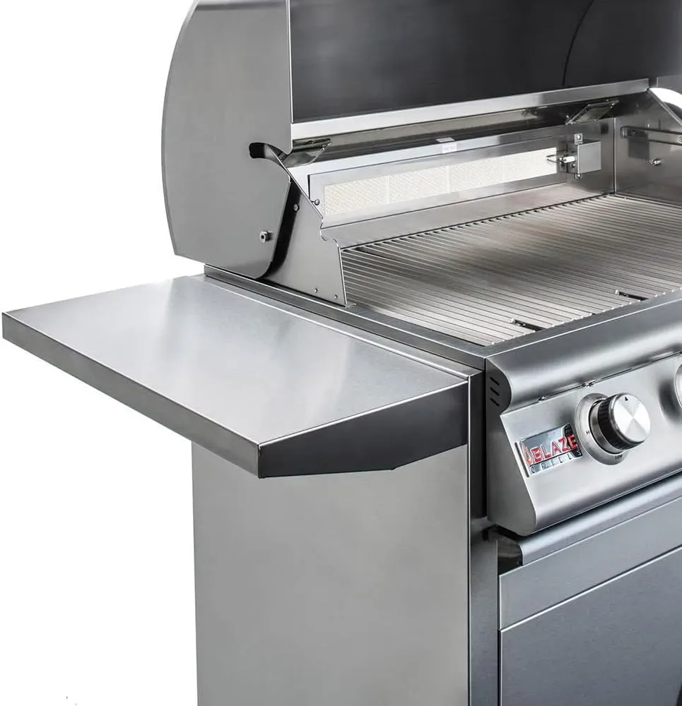 Blaze Outdoor Grill | Freestanding 40-inch Stainless Steel Propane Gas BBQ Grill | 5 Burner | Premium Outdoor Kitchen Grilling | Rear Infrared Burner & Grill Lights