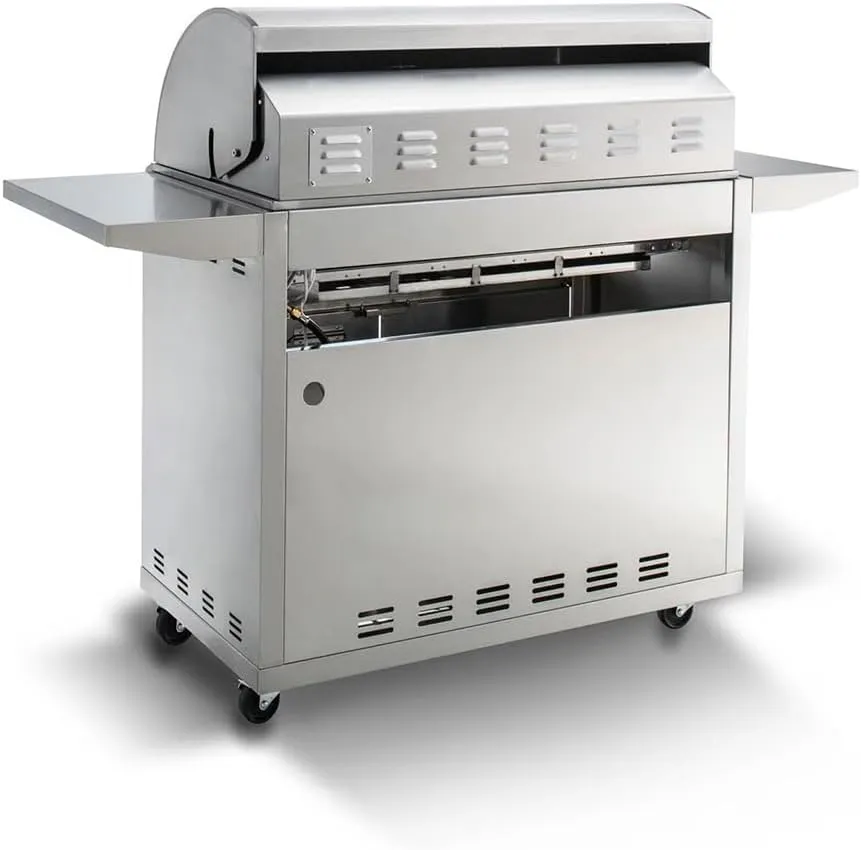 Blaze Outdoor Grill | Freestanding 40-inch Stainless Steel Propane Gas BBQ Grill | 5 Burner | Premium Outdoor Kitchen Grilling | Rear Infrared Burner & Grill Lights