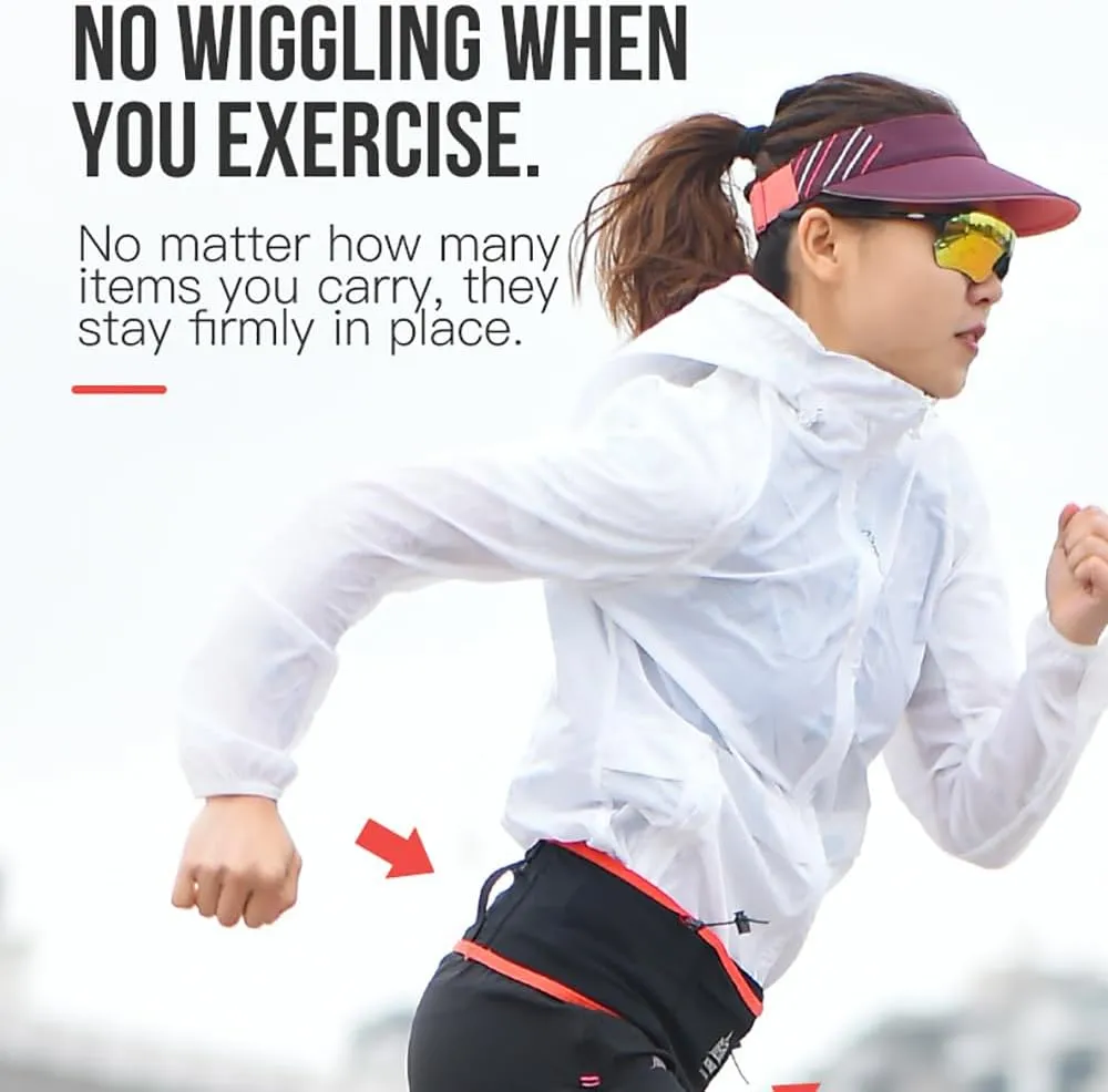 BlueField Slim Running Waist Hydration Belt Running Fanny Pack,with 250ml Soft Water Bottle Flask Phone Holder for Trailing Running Climbing Jogging Cycling (Black with 250ML,ML)