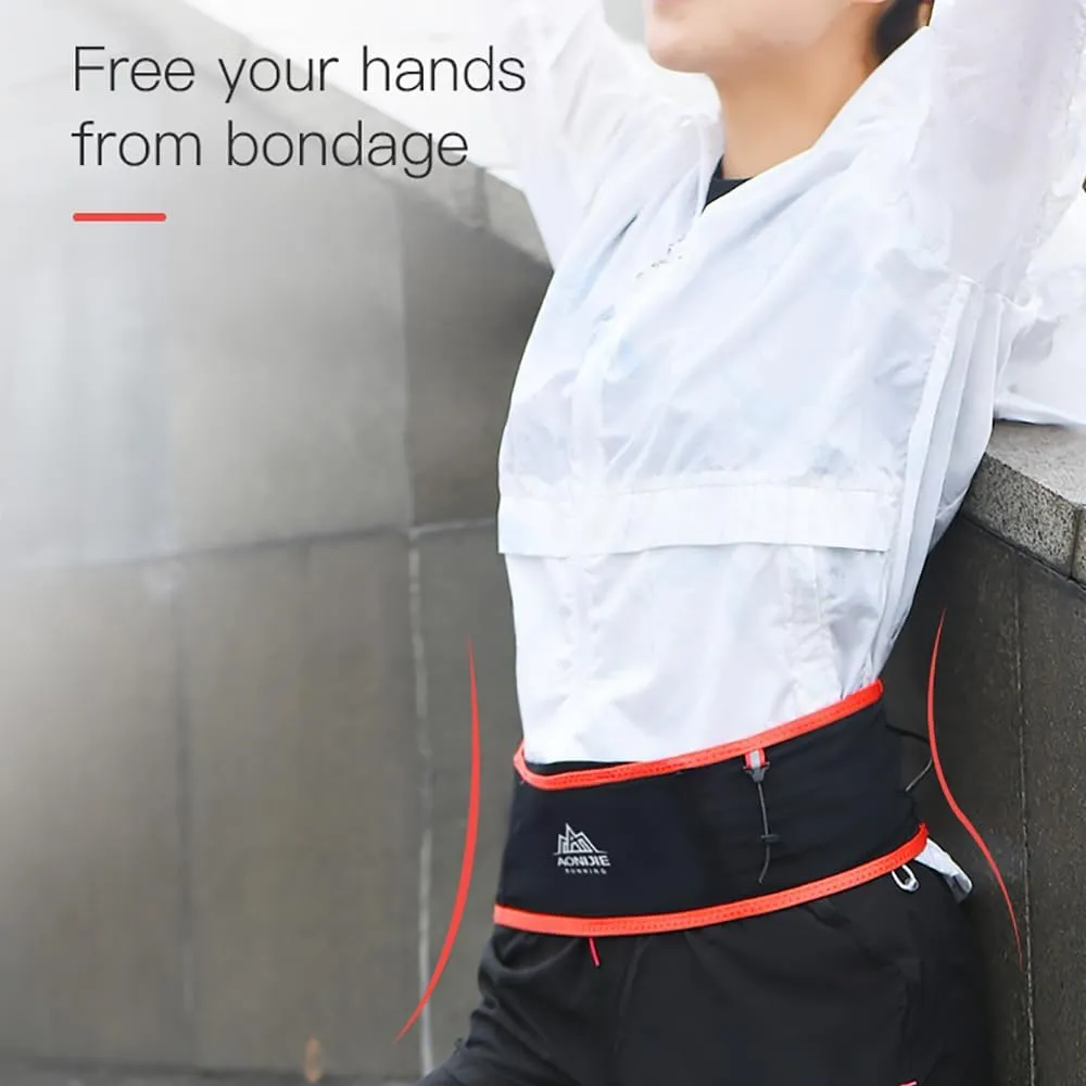 BlueField Slim Running Waist Hydration Belt Running Fanny Pack,with 250ml Soft Water Bottle Flask Phone Holder for Trailing Running Climbing Jogging Cycling (Black with 250ML,ML)
