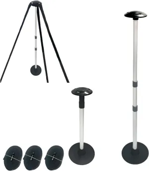 Boat Cover Support Pole System, Adjustable Height 22.5"-54", with 3 Webbing Straps (20ft) to Prevent Stagnant Water