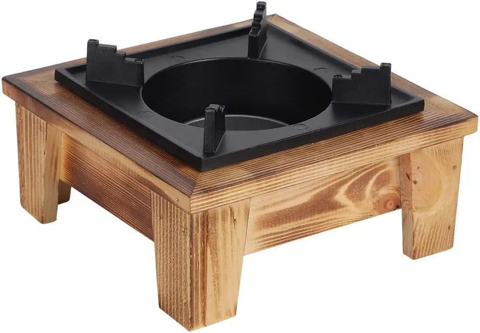 BORDSTRACT Tabletop Solid Fuel Burning Hotpot Stove, Portable Mini Alcohol Burning Countertop Stove, Hotpot Stove for Dining Table, Camping, Backpacking