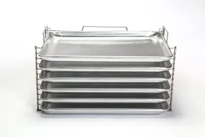 BR6 - Grill Tray System - Grill, Smoke, Dry and Cure Meats and Vegetables - Grilling Rack and Tray