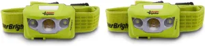 Bright Star LED Headlamp 2-Pack Bundle | Intrinsically Safe, Multiple Lighting Modes, IPX4 Water-Resistant Design | Long Lasting Emergency Light, Hands Free- Batteries Included
