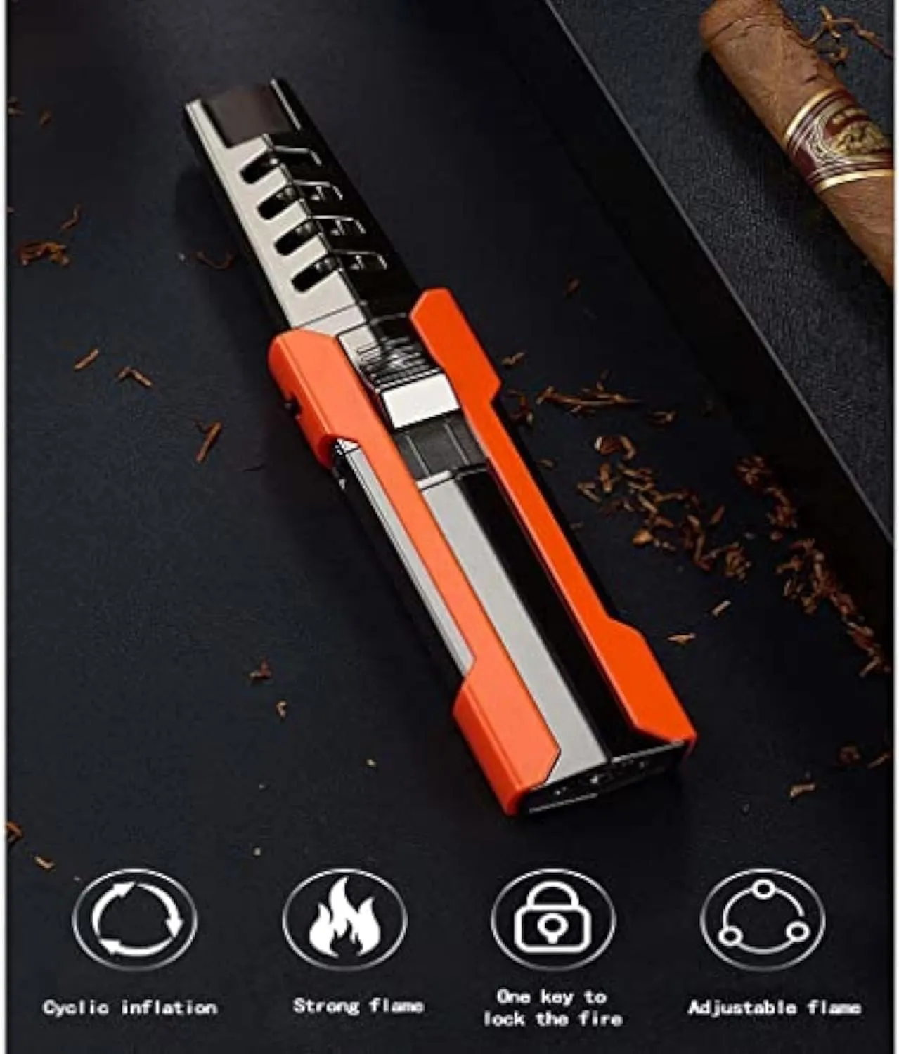Brite Fire Torch Lighter,Solar Beam Torch，Bright Fire Electric Torch Lighter, Fireblaze Electric Lighter,Waterproof and Windproof Fire Blaze Lighter, Brightfire Refillable butane, Brightfire Lighter(B