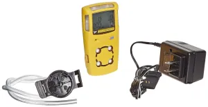 BW Technologies MC2-XWHM-Y-NA GasAlertMicroClip XT 4-Gas Detector with Rechargeable Lithium Polymer Battery, Combustible, O2, H2S and CO, Yellow