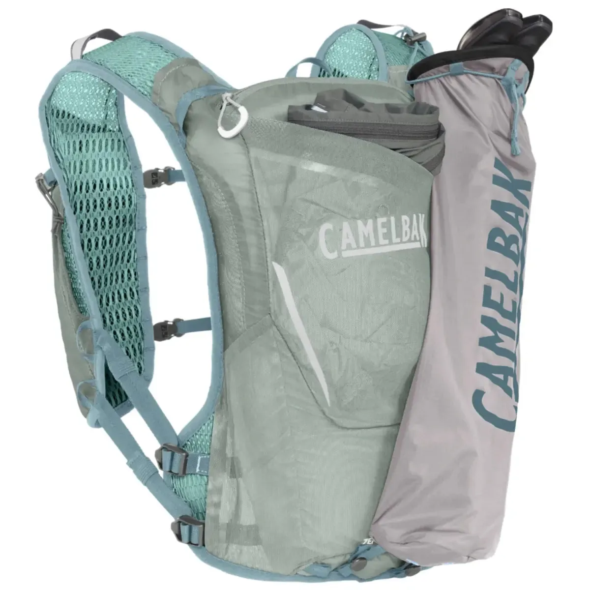 Camelbak Zephyr Pro Vest 1L Running Hydration Pack - Pigeon / Blue Surf