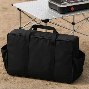 Camp Stove Carry Case Compatible with Camp Chef Everest 2X/2 Burner Stove, Portable Camping Stove Storage Bag with Dual Propane Tank Pockets (Bag Only)