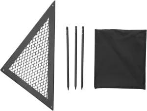 Camp Table, Grill Tables for Outside Triangle Net Wrought Iron Triangle Rack Threaded Connection, Portable Grill Table for Camping Rack Shelf Table