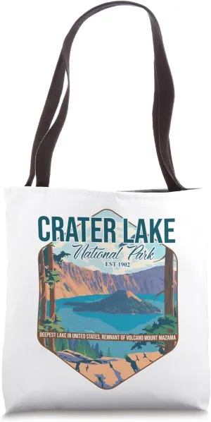 Camper Nature Lover Camping Hiking Crater Lake National Park Tote Bag