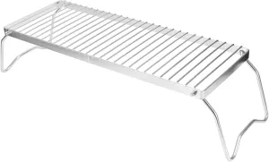 Campfire Grill Stainless Steel Folding Portable Barbecue Rack Grid for Camping Picnic Backpacking