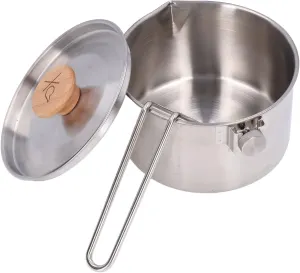 Camping Cookware Set, 1000ml Camping Pot Stainless Steel Portable Outdoor Tea Coffee Pot with Detachable Handle for Outdoor Backpacking Hiking Picnic Backyard