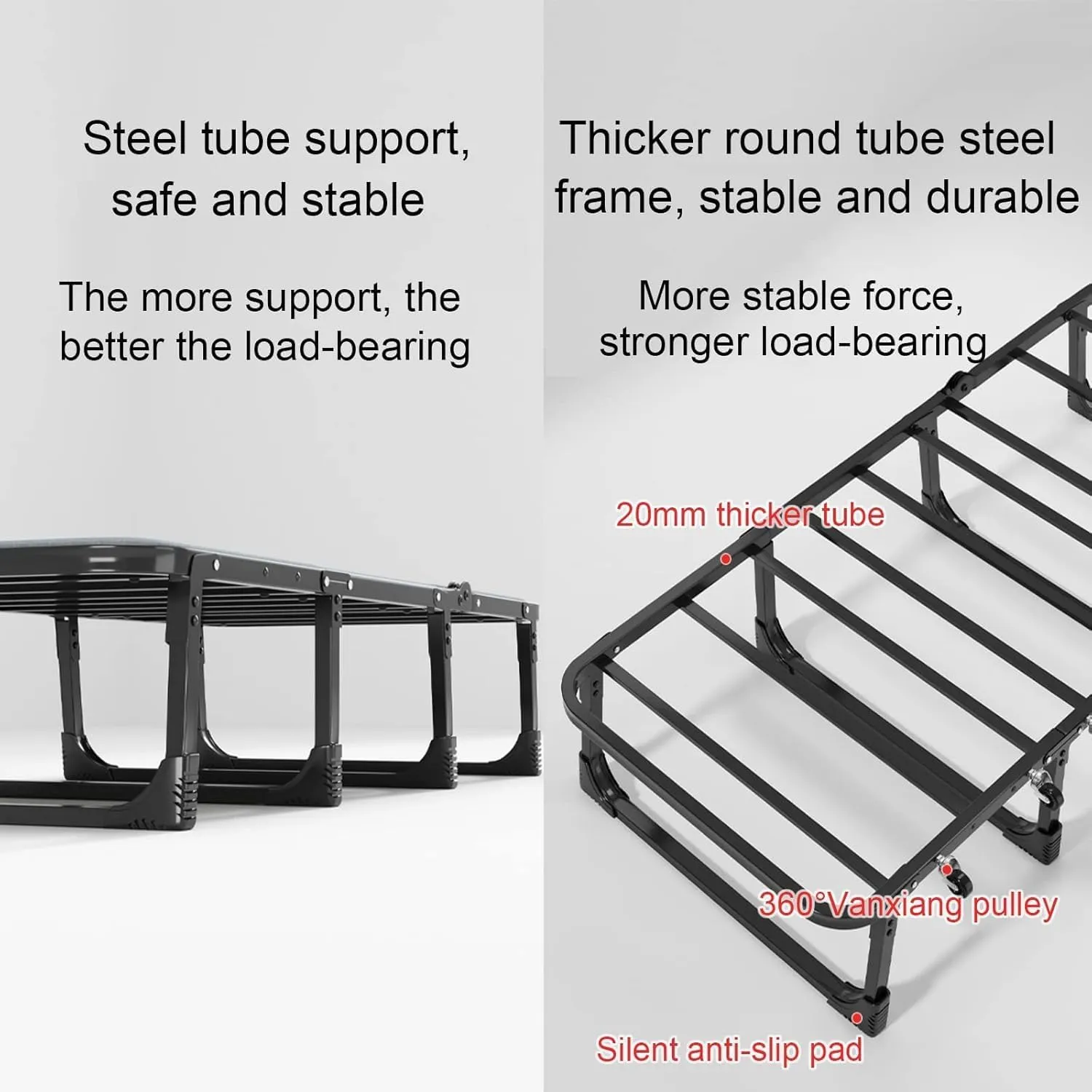 Camping Cot Adjustable 6-Positions Folding Camping Bed with Mattress Sleeping Cots for Adults Load 440lbs Reclining Chaise