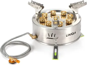 Camping Gas Stove, 12800W Camping Gas Stove Portable Outdoor Backpacking Hiking Folding Camp Stove